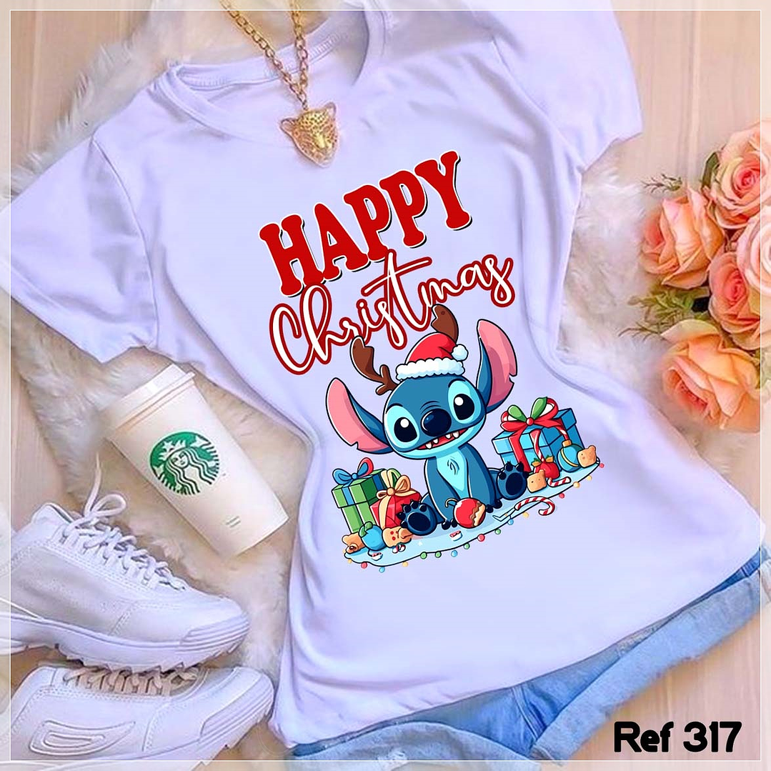 10 Artes para Camisa Stitchi Natalino Arquivo em Photoshop 10