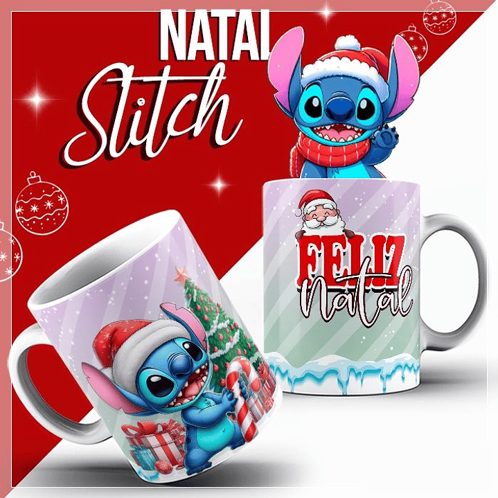 10 Artes para Caneca Stitich Natal Arquivo em Photoshop 3