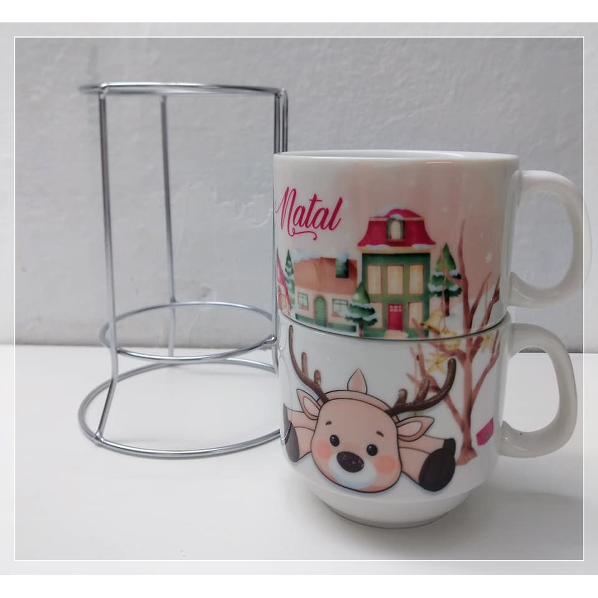 Artes para Torre de Xicaras Natalina em Jpg