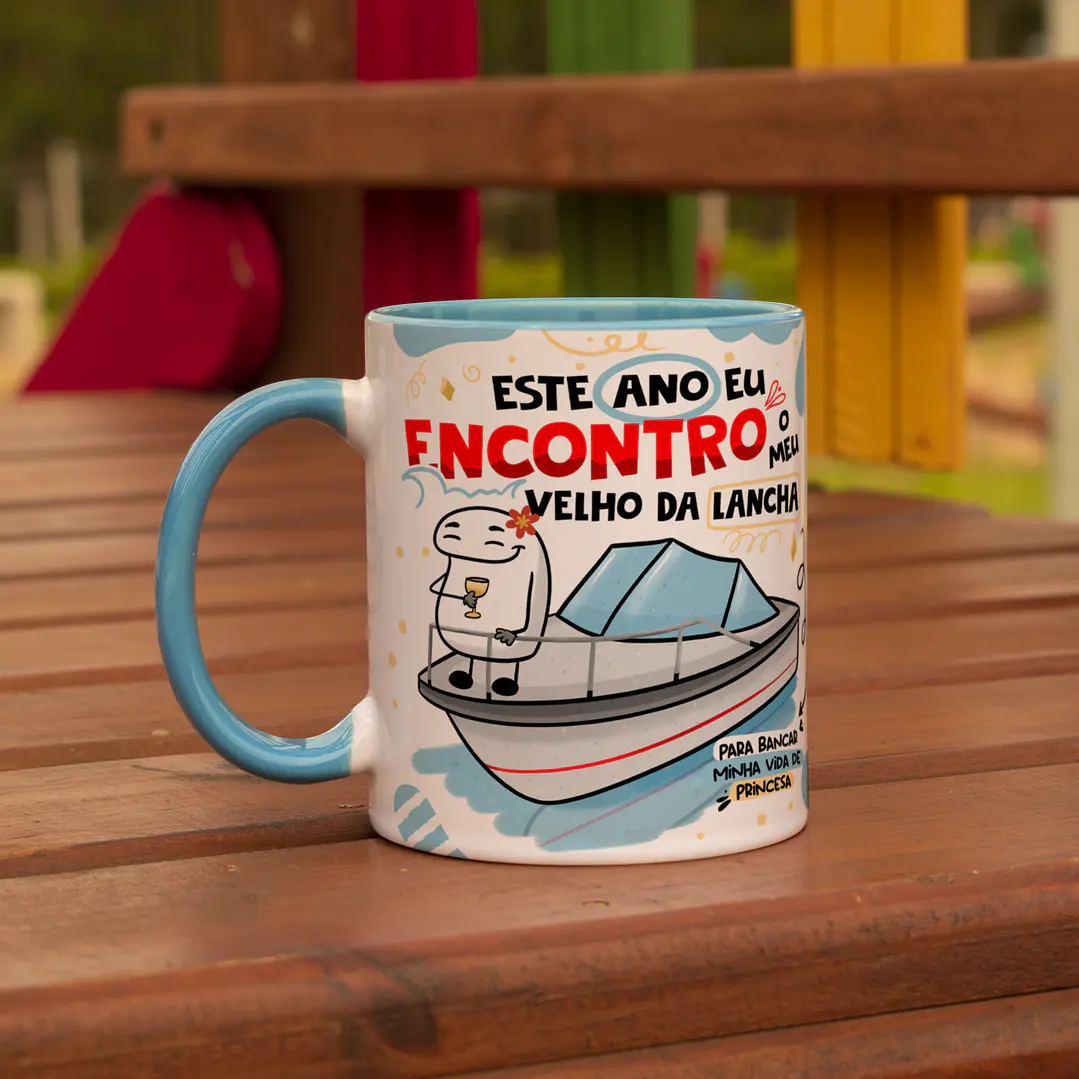 Arte Caneca Ano Novo Este ano eu encontro o meu velho da lancha Arquivo Png 1