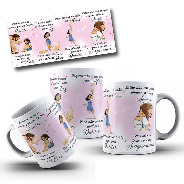 Arte Caneca Louvor Lembra quando estava por um fio para desistir Arquivo em Jpg 1