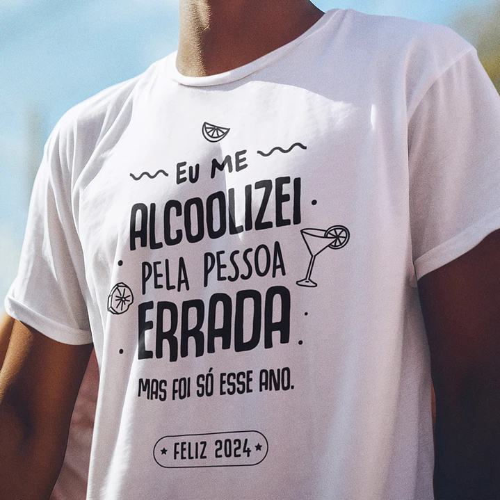 10 Artes Camisa Ano Novo Minimalista 2024 Sublimação 2.0 em Jpg  2