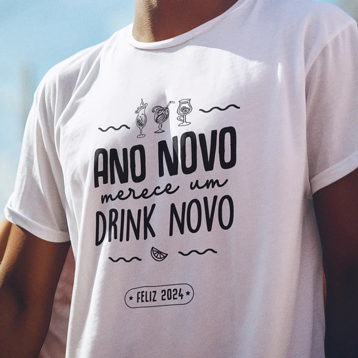 10 Artes Camisa Ano Novo Minimalista 2024 Sublimação 2.0 em Jpg  7
