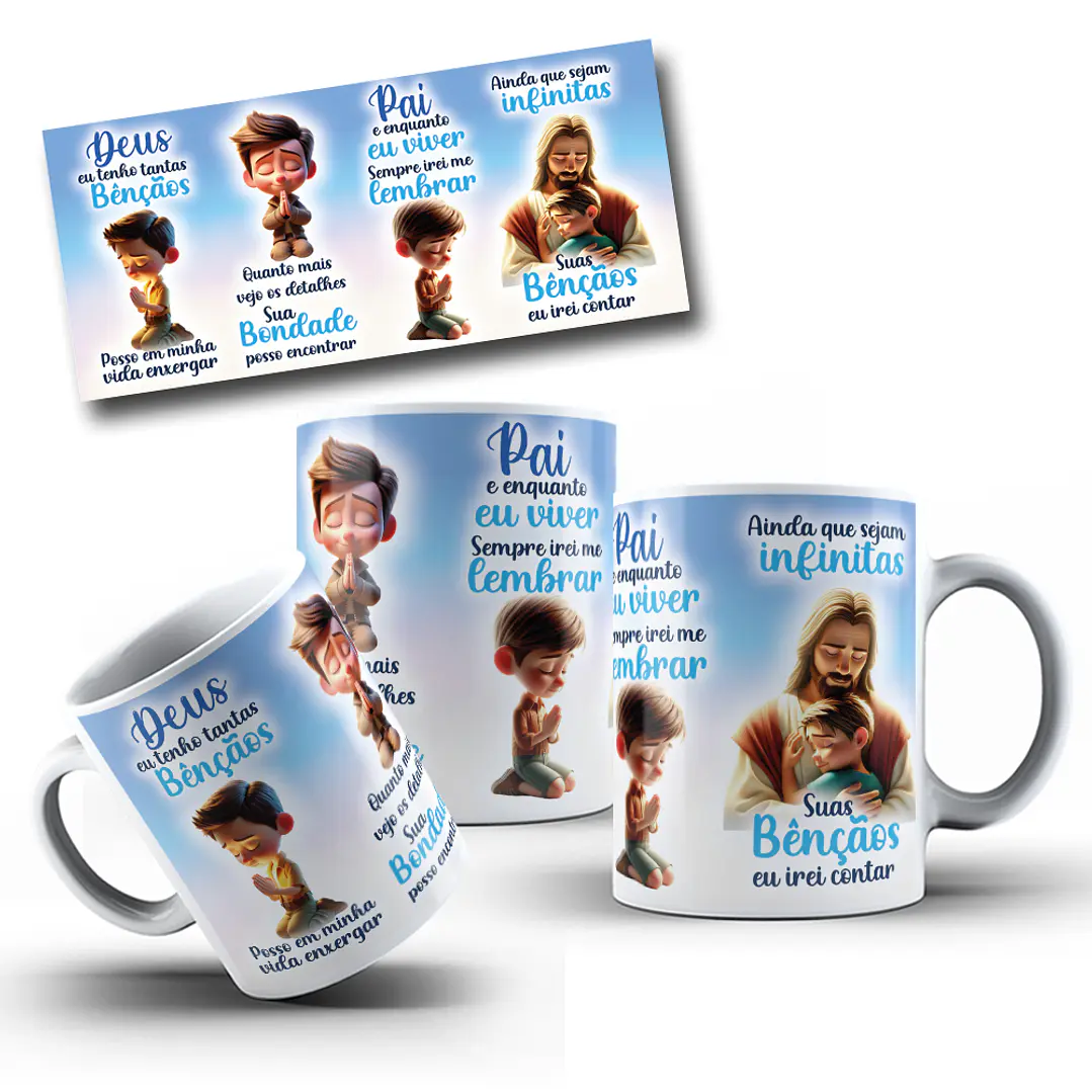 Artes para Caneca Deus Eu tenho tantas bençãos posso em minha vida enxergar Musica Frases Arquivos em Jpg 3