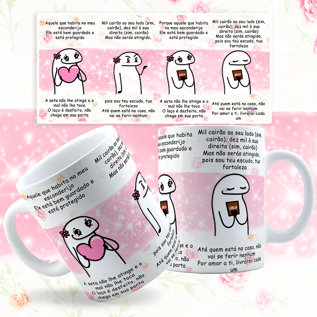 Artes para Caneca Aquele que Habita no meu esconderijo ele está bem guardado e está protegido Musica Frases Arquivos Jpg 4