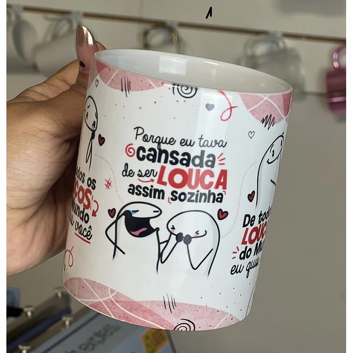 Arte Caneca Flork Namorados De todos os loucos do Mundo eu quis você Png  2