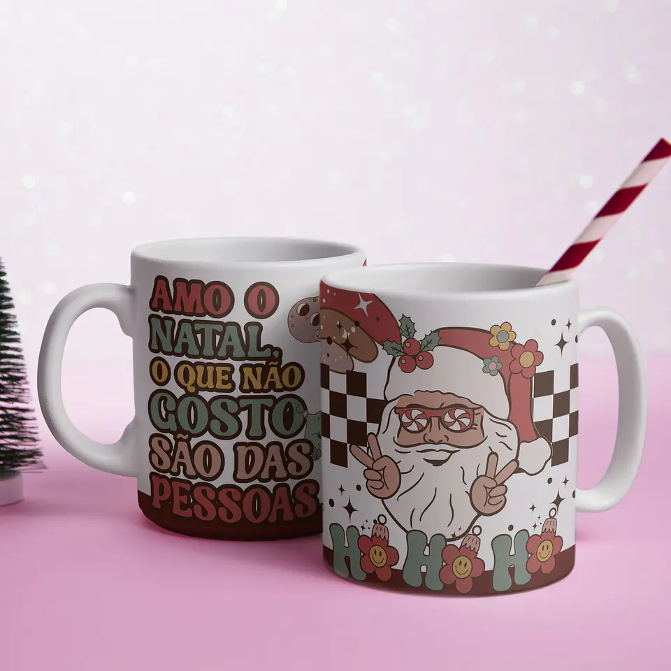 5 Artes para Caneca Natal Frases Arquivo Editável  3