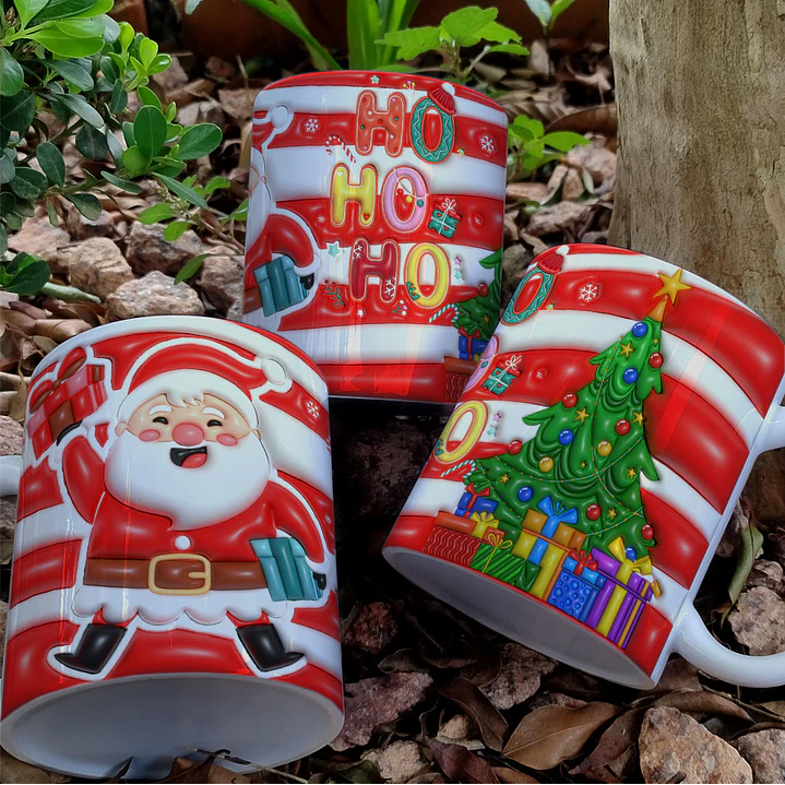 7 Artes para Caneca Natal Infladas Arquivo Editável 1