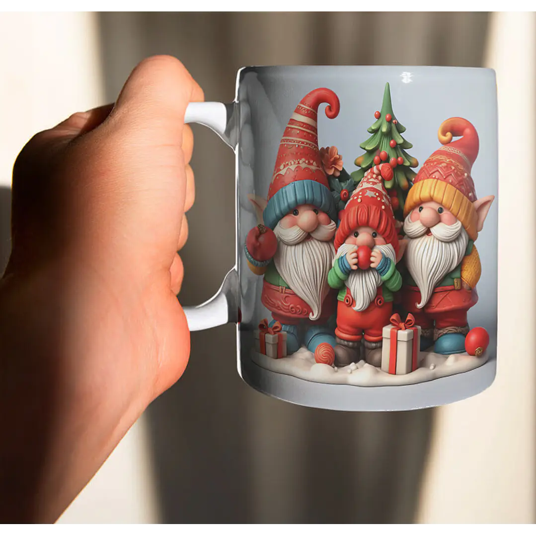 10 Artes para Caneca Natal Duendes Arquivo em Jpg  1