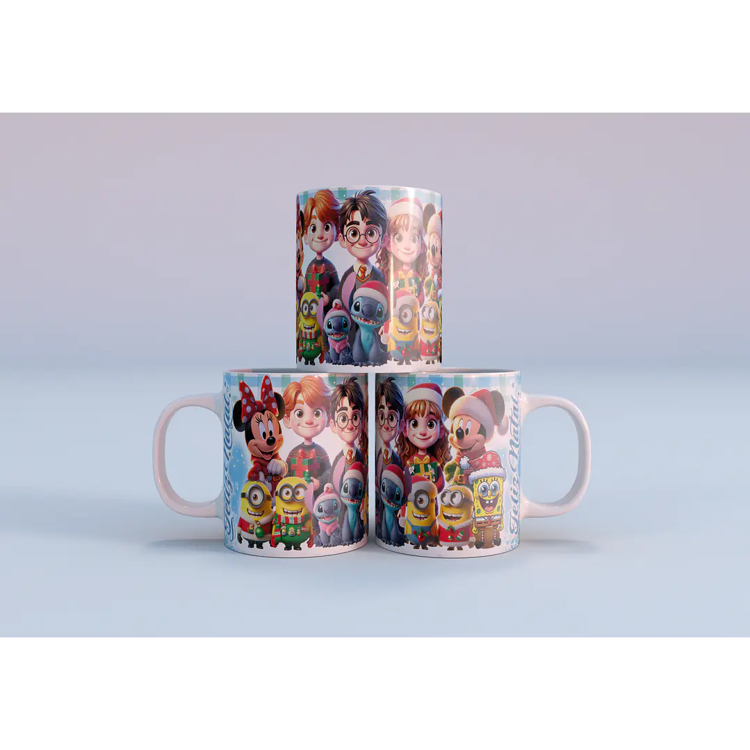 37 Artes para Caneca Natal Personagens Arquivo em Jpg 8