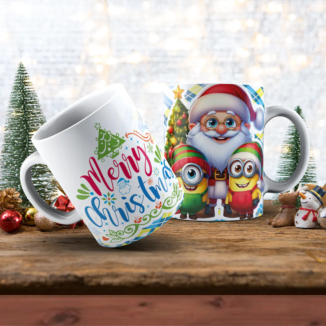 37 Artes para Caneca Natal Personagens Arquivo em Jpg 12