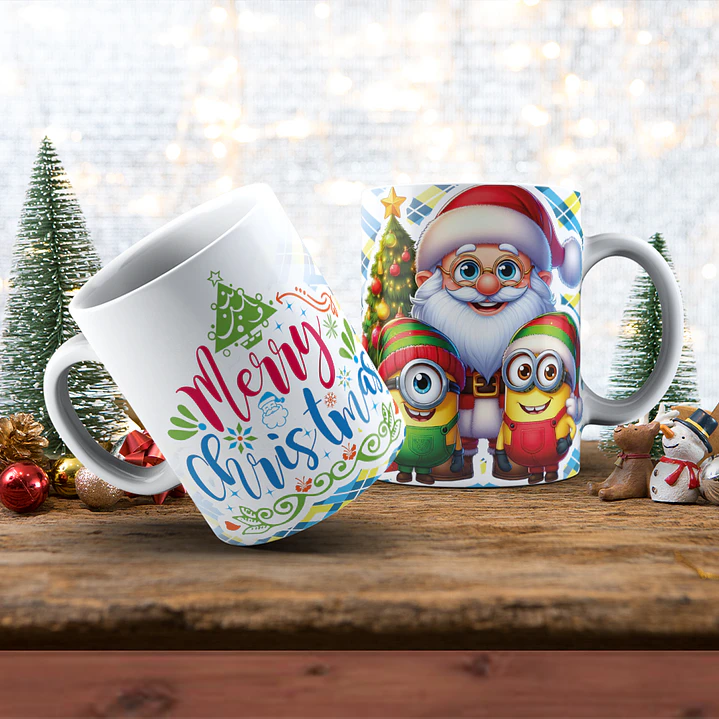 37 Artes para Caneca Natal Personagens Arquivo em Jpg 12