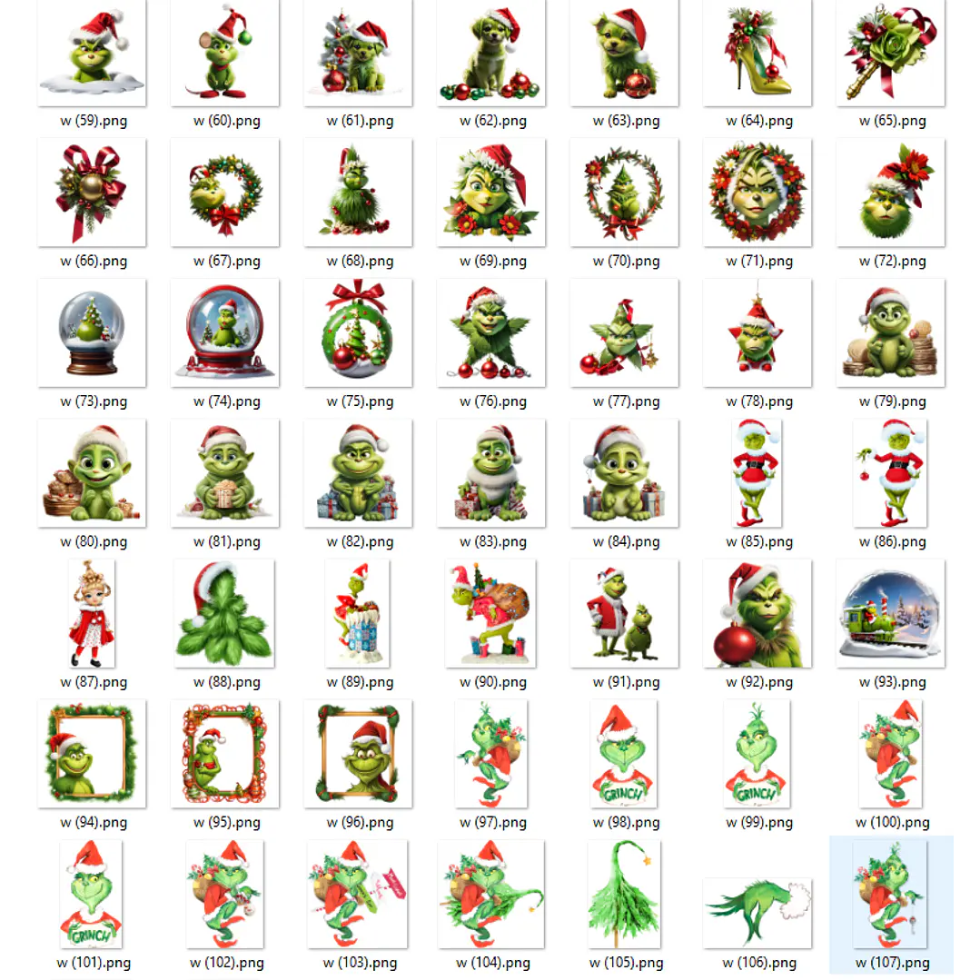 Kit Digital Grinch Natalino Completo Arquivos em Png   4