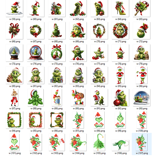 Kit Digital Grinch Natalino Completo Arquivos em Png  