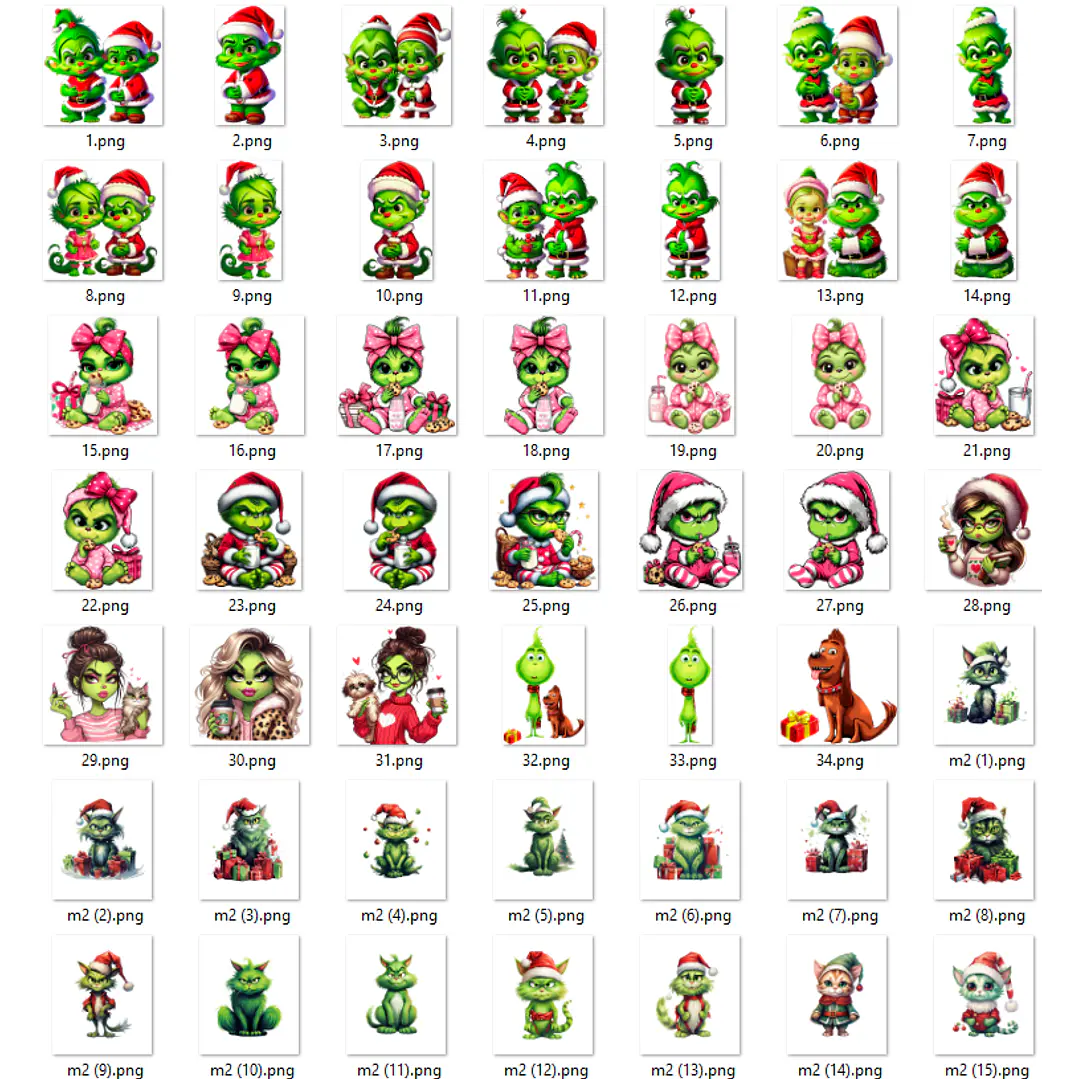 Kit Digital Grinch Natalino Completo Arquivos em Png   5