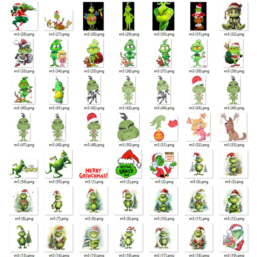 Kit Digital Grinch Natalino Completo Arquivos em Png   7