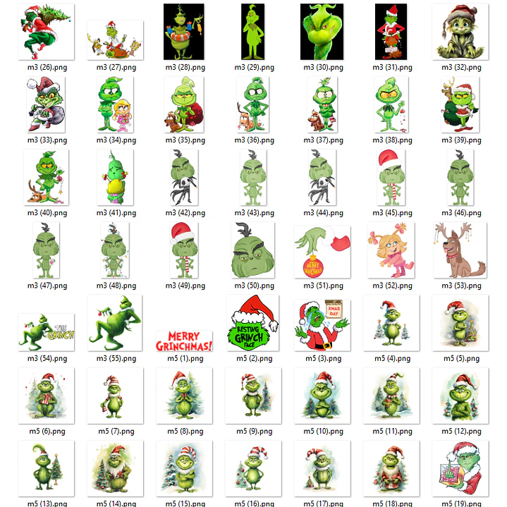 Kit Digital Grinch Natalino Completo Arquivos em Png   7