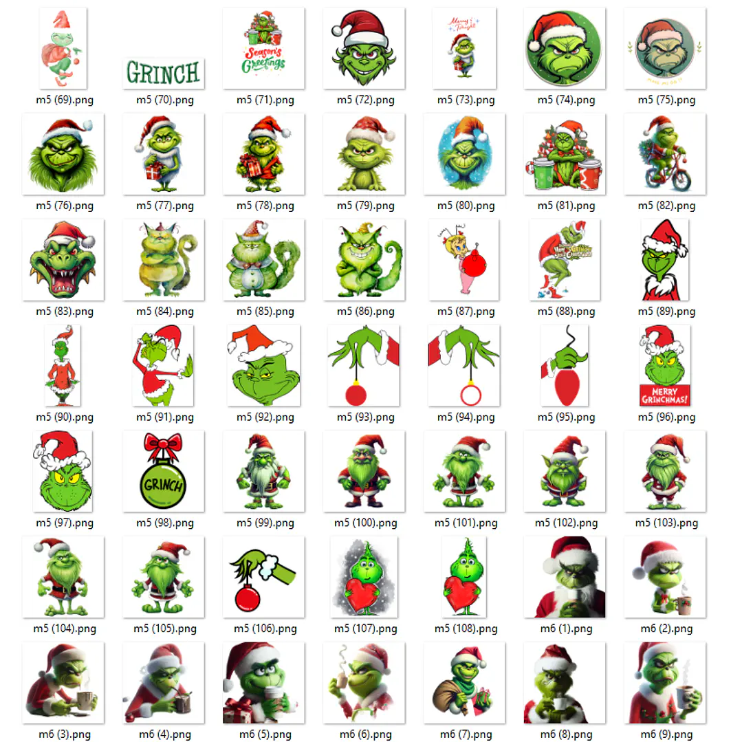 Kit Digital Grinch Natalino Completo Arquivos em Png   9