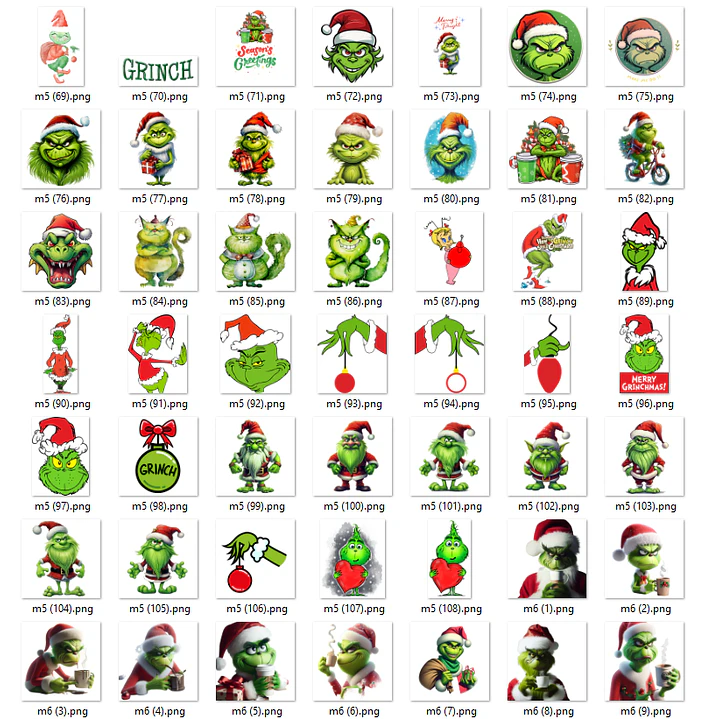 Kit Digital Grinch Natalino Completo Arquivos em Png   9