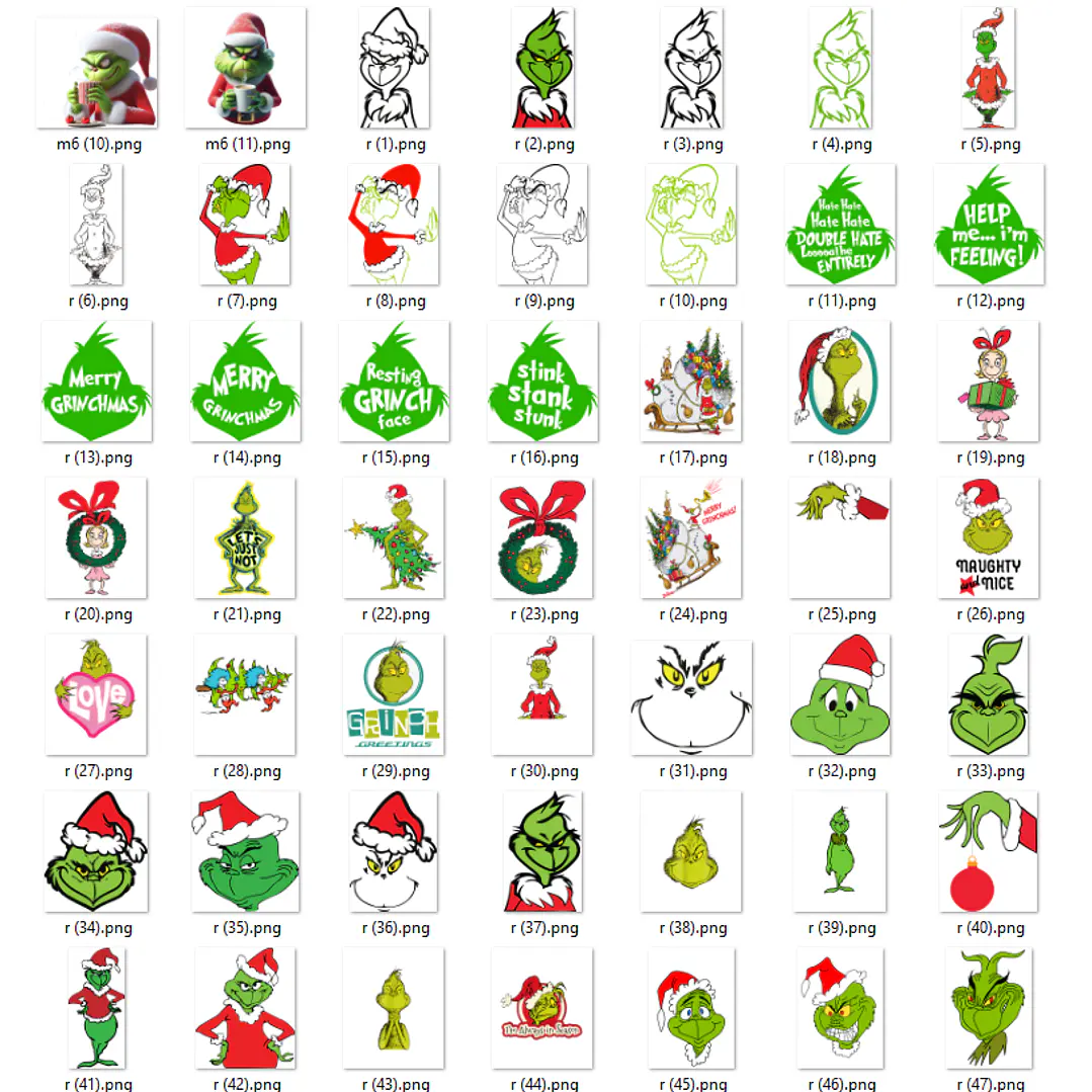Kit Digital Grinch Natalino Completo Arquivos em Png   10