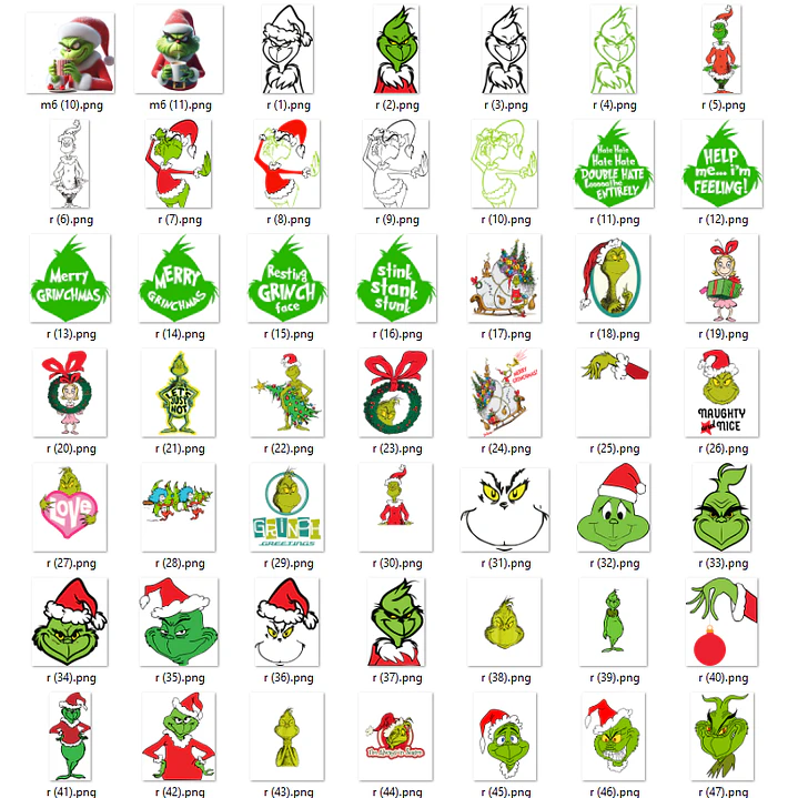 Kit Digital Grinch Natalino Completo Arquivos em Png   10