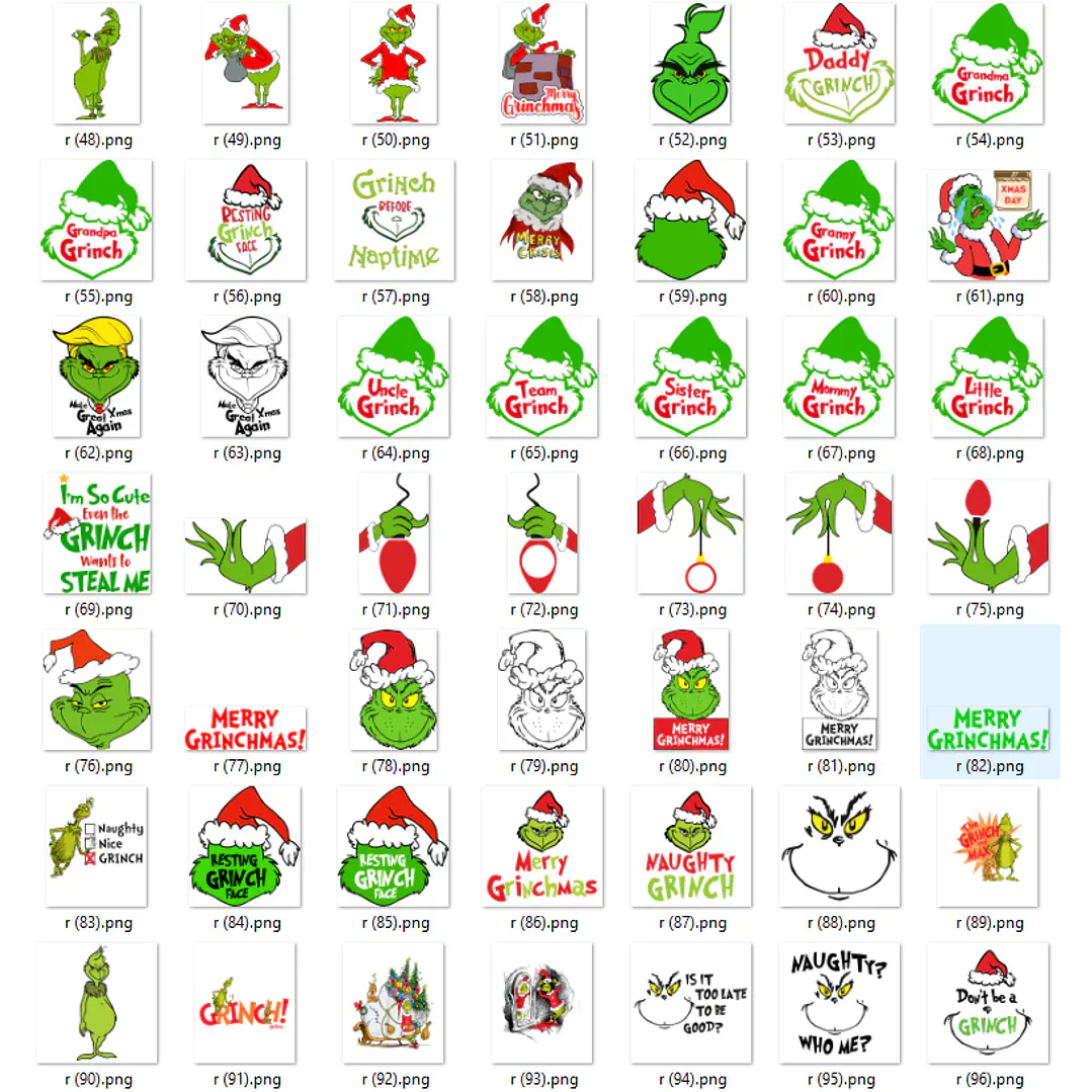 Kit Digital Grinch Natalino Completo Arquivos em Png   11
