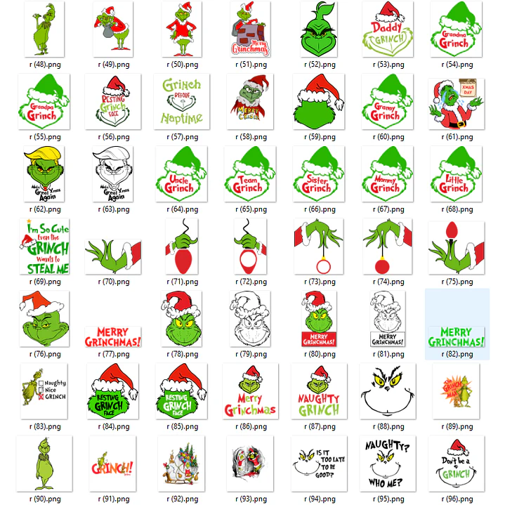 Kit Digital Grinch Natalino Completo Arquivos em Png   11