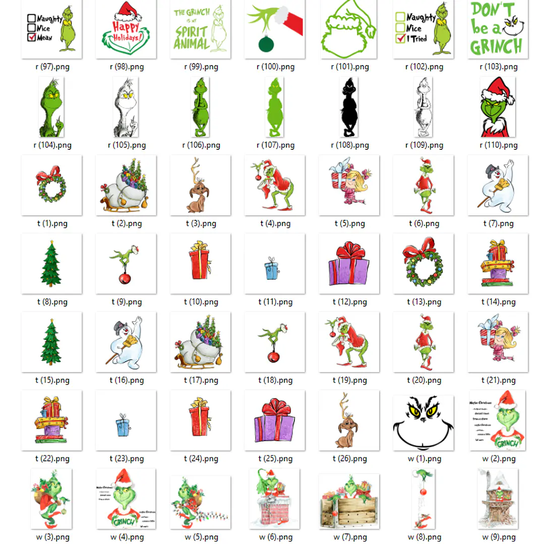 Kit Digital Grinch Natalino Completo Arquivos em Png   12