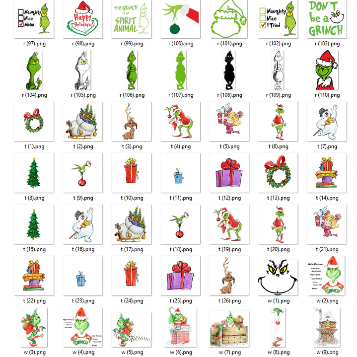 Kit Digital Grinch Natalino Completo Arquivos em Png   12