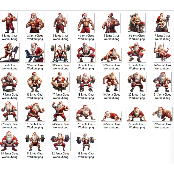 Kit Digital Papai Noel Bombado Arquivos em Png  1