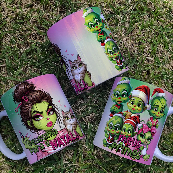 Arte Caneca Caneca Natal Grinch Sarcástica Arquivo em Jpg 1