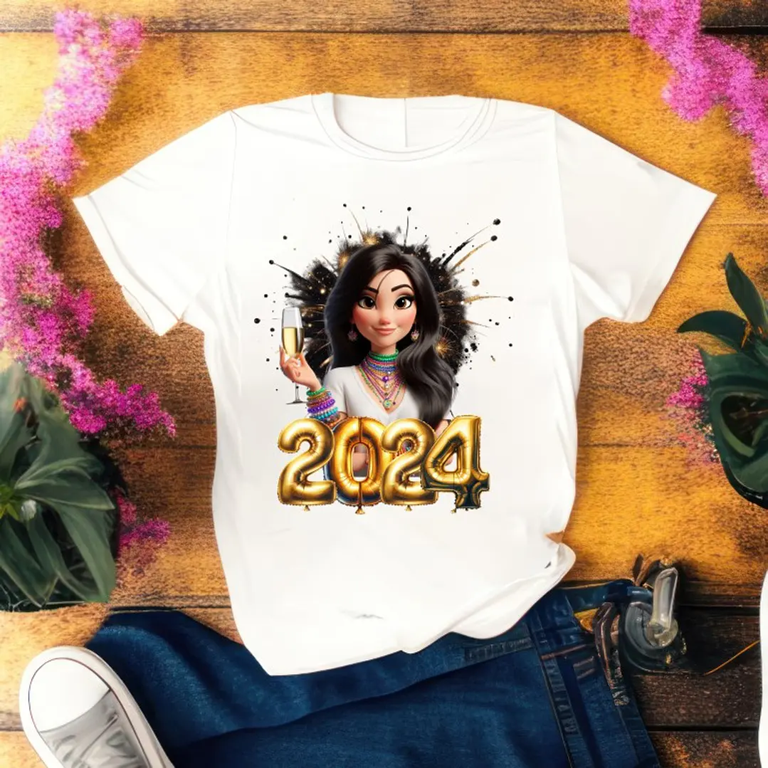 12 Artes para Camisa Mascotinhas Ano Novo 2024 Arquivo em Png 5