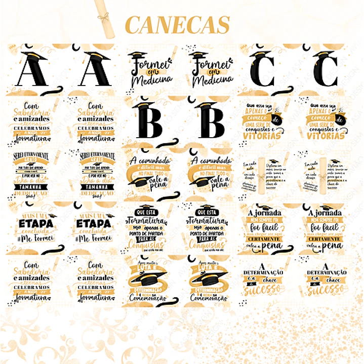 38 Artes para Caneca e Capa Agenda Formatura Arquivo em Jpg 6