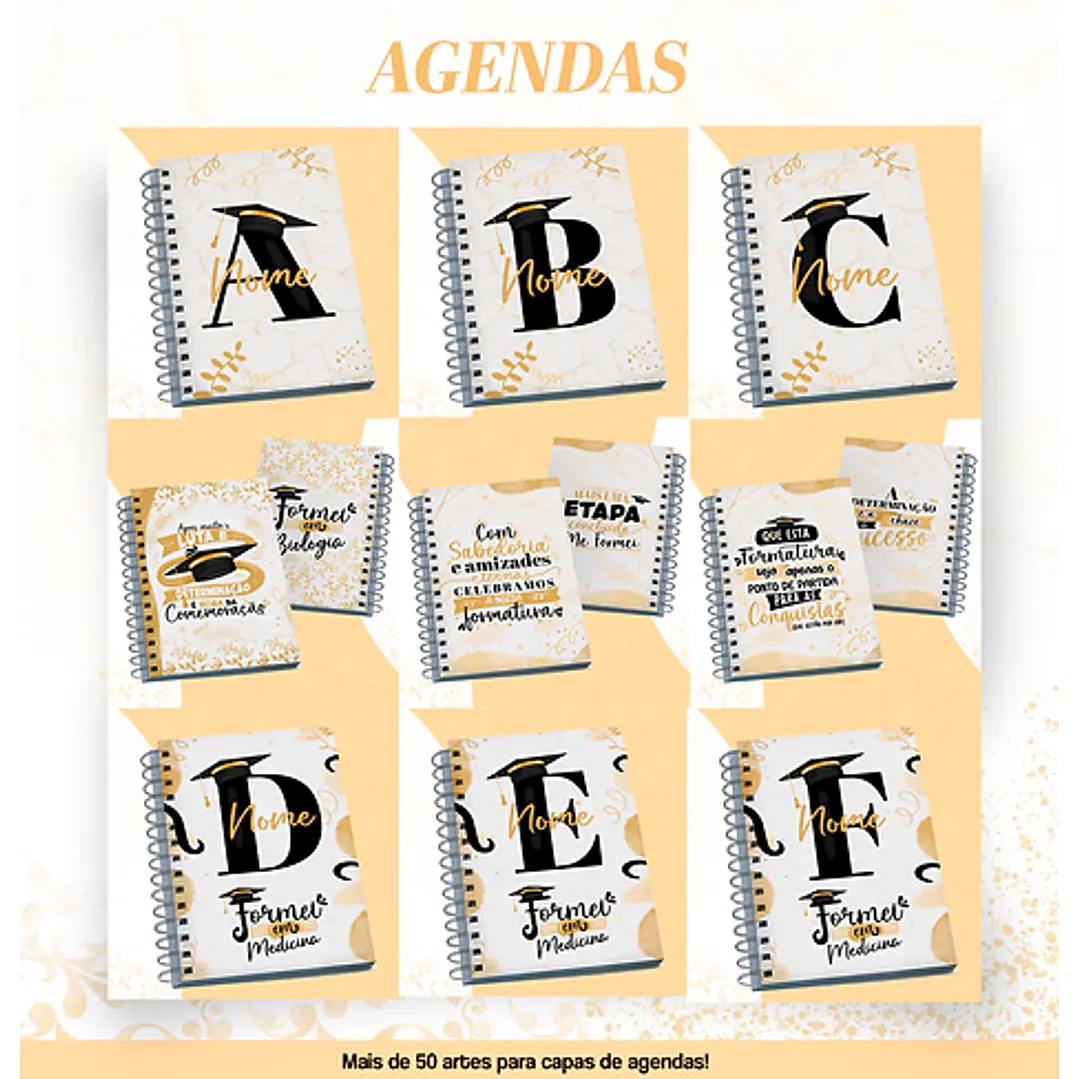 38 Artes para Caneca e Capa Agenda Formatura Arquivo em Jpg 2