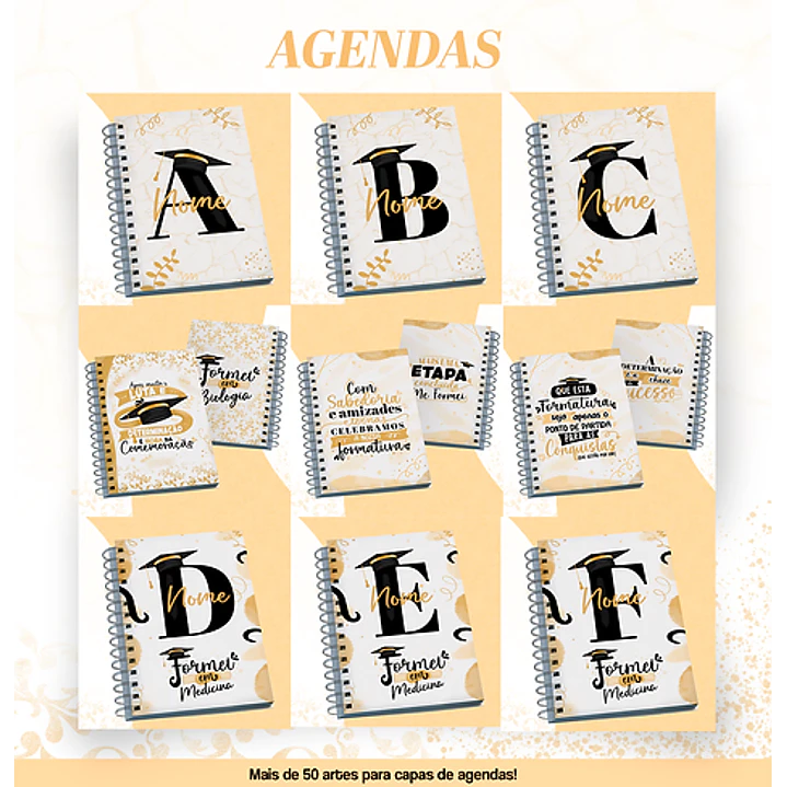 38 Artes para Caneca e Capa Agenda Formatura Arquivo em Jpg 2
