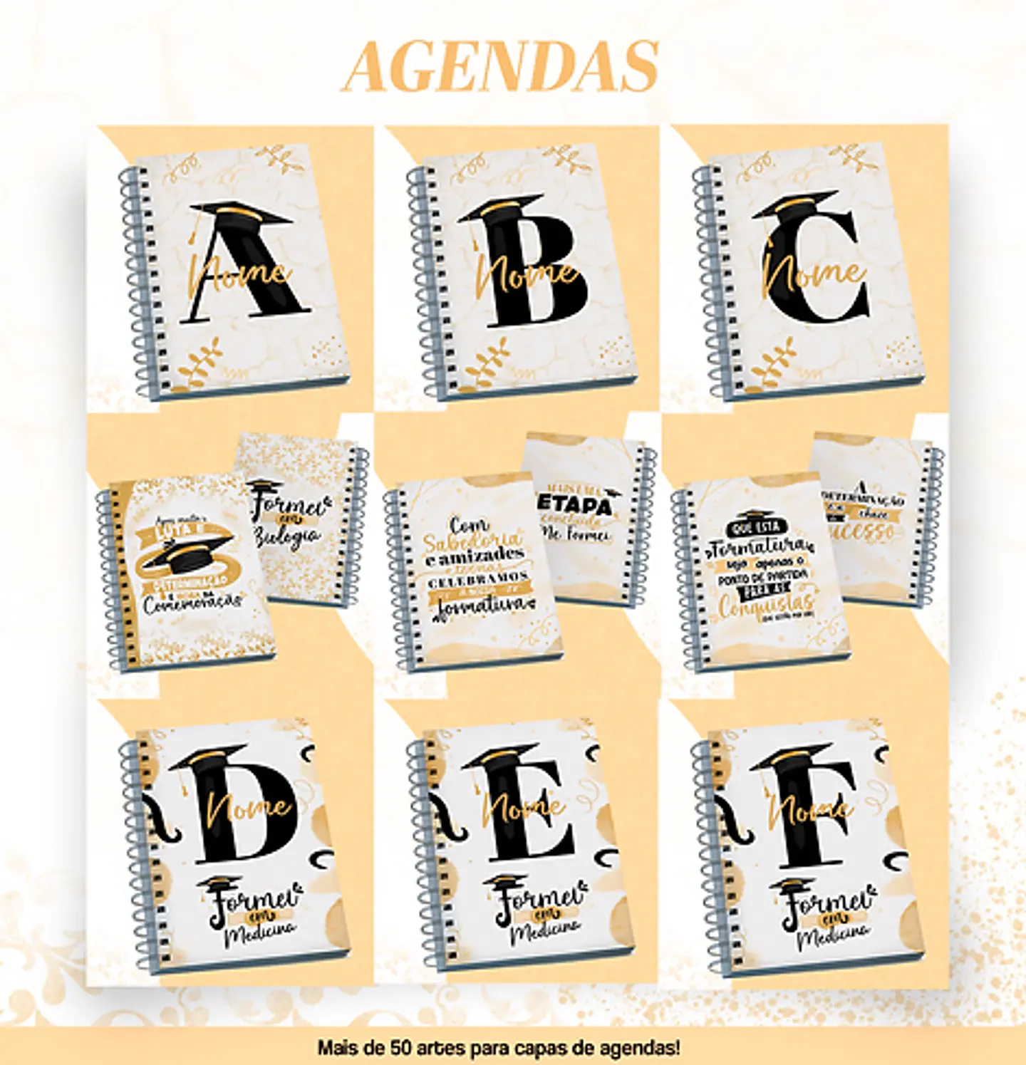 38 Artes para Caneca e Capa Agenda Formatura Arquivo em Jpg 2