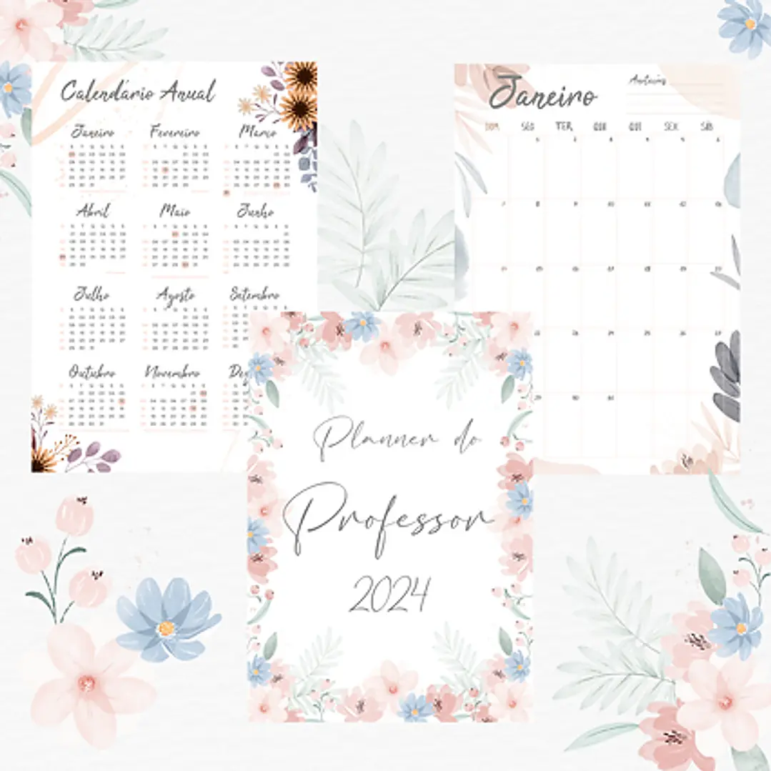 Arquivo Planner Agenda Professora 2024 Arquivo em Pdf 1
