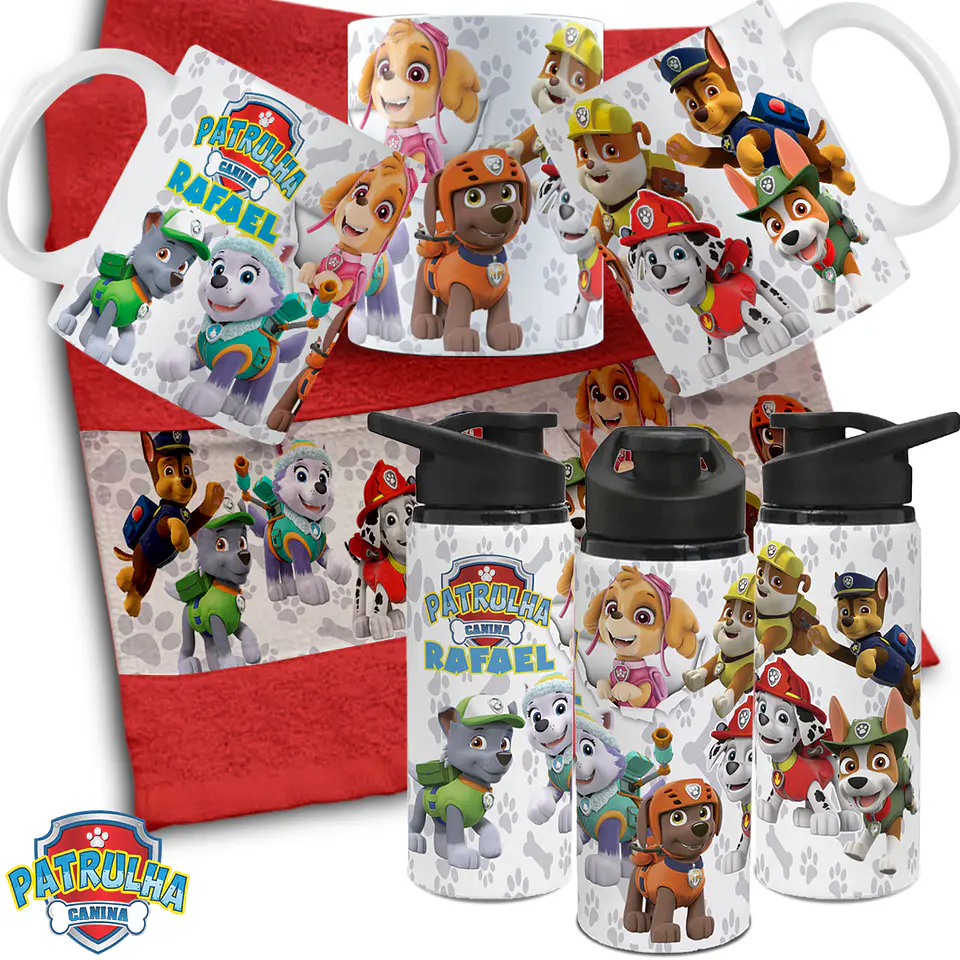 27 Artes Para Personalização Caneca, Toalhinha e Garrafinha Escolares Personagens 2024 Arquivo em Editável  16
