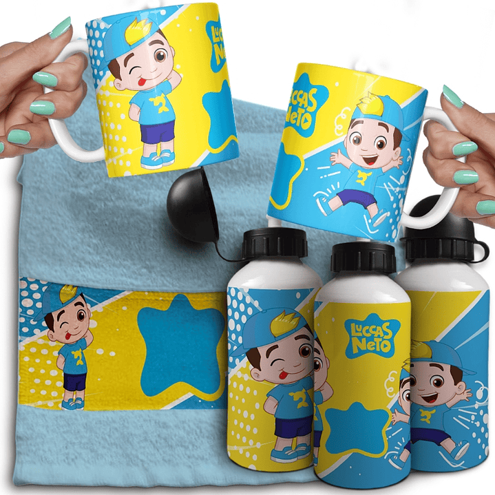 74 Artes para Canecas, Toalhinhas e Squeeze Personalização Escolares Personagens 2024 Arquivo em Pdf  17