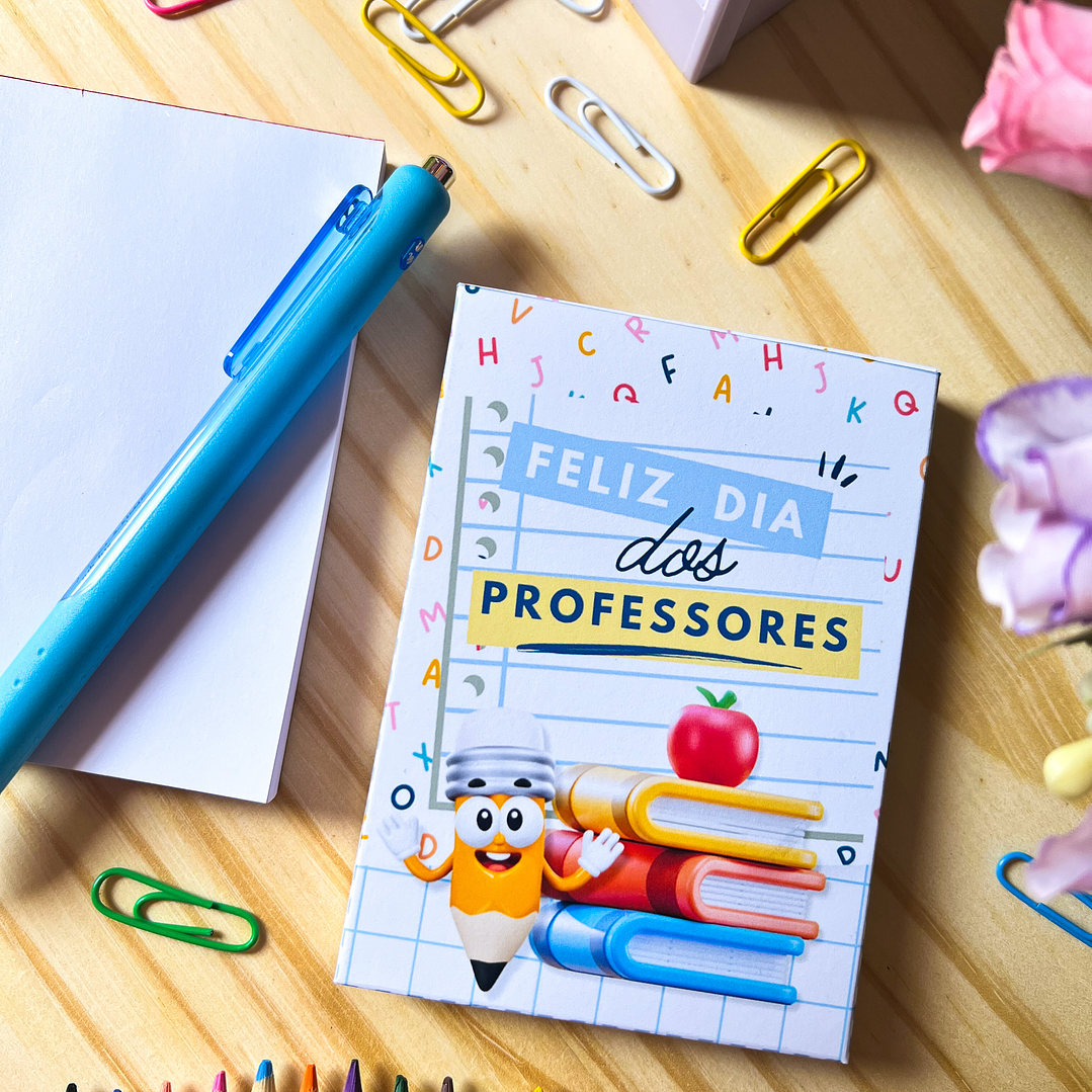Arquivo para Caixinha Bloquinho Dia dos Professores em Pdf  2