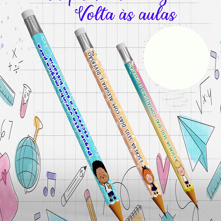 Arquivos para Tag e Lápis Volta as Aulas em em Editável  2