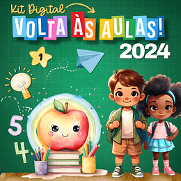 Kit Digital Volta as Aulas 2024 Completo Arquivos em Png  