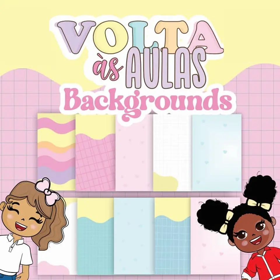 Kit Digital Volta as Aulas  Alfabeto Mais Mascatinhos Arquivos em Png   6