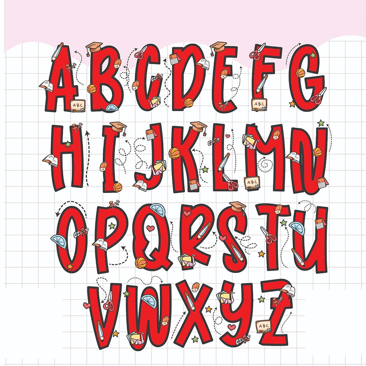Kit Digital Volta as Aulas  Alfabeto Mais Mascatinhos Arquivos em Png   7