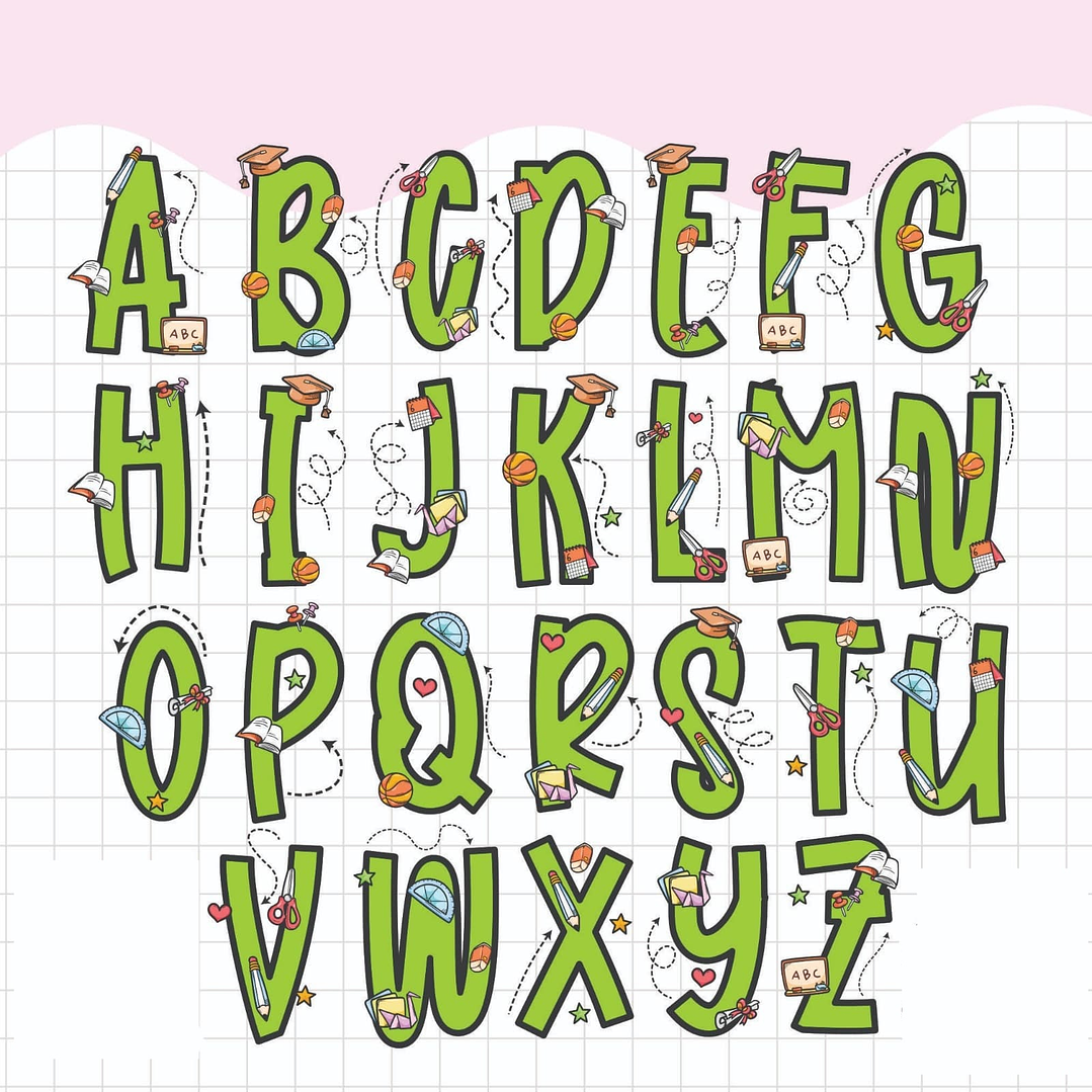 Kit Digital Volta as Aulas  Alfabeto Mais Mascatinhos Arquivos em Png   8