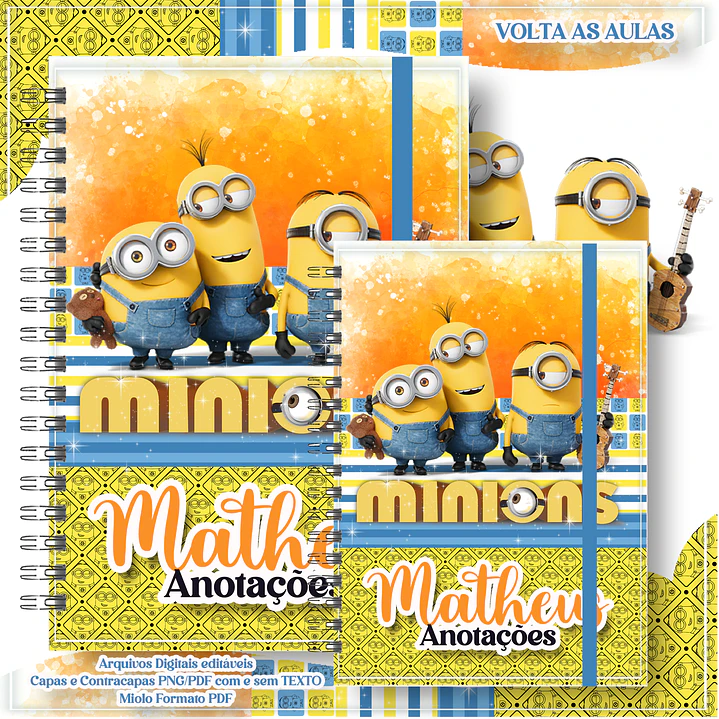 26 Artes para Cadernos Personagens Meninos e Meninas em Pdf 16