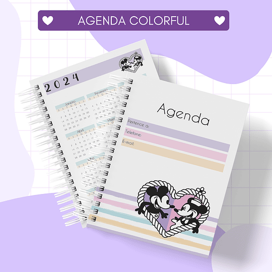 Arquivo Agenda Mickey e Minnie 2024 em Pdf 