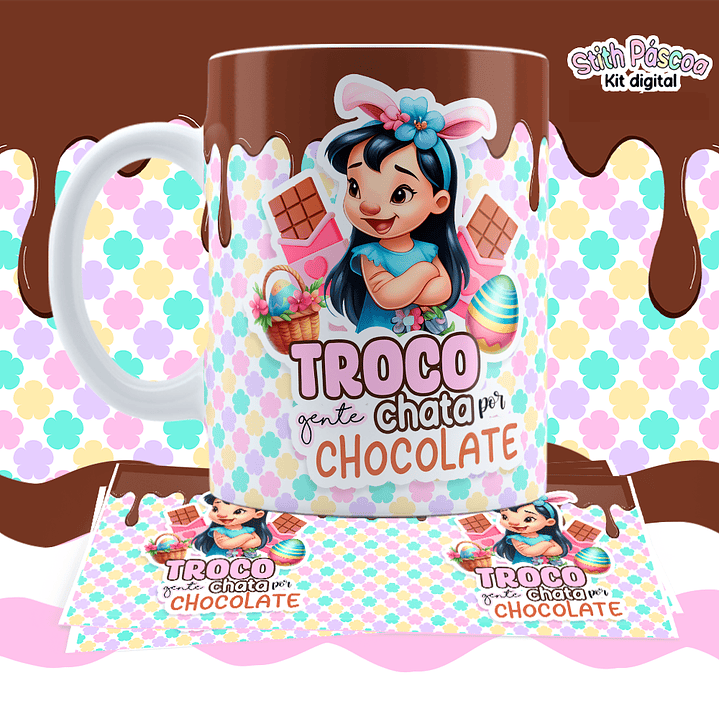 12 Artes para Caneca Pascoa Lilo e Stitch em Jpg 10