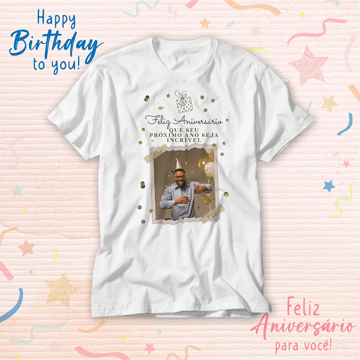 14 Artes para Camisa Fleiz Aniversário Arquivo Editavél 6