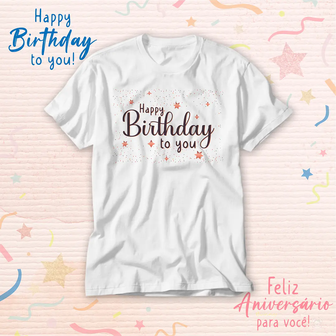 14 Artes para Camisa Fleiz Aniversário Arquivo Editavél 9